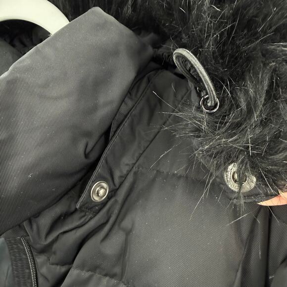 Lands' End Down Filled Maxi Puffer Coat in black Size XL - Picture 4 of 10